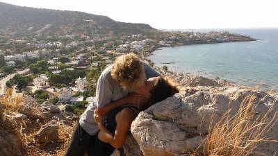 Beautiful Teen Couple In Love Passionately Kissing Above The Sea On Crete Island on girlfriendsporn.net