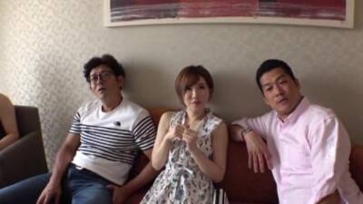 Japanese wife shared by two men in hot homemade cam trio on girlfriendsporn.net