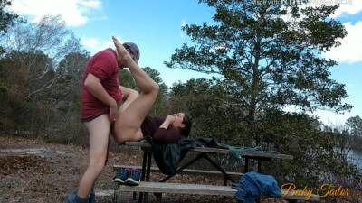 Amateur Wife Fucked And Creampied On Public Picnic Table on girlfriendsporn.net