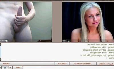Stunning CFNM blonde watches naked guy cum on webcam on girlfriendsporn.net
