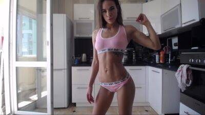Beautiful webcam girl with Fit body showing off her abs and flashing tits on girlfriendsporn.net