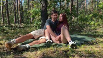 Public couple sex on a picnic in the park KleoModel on girlfriendsporn.net