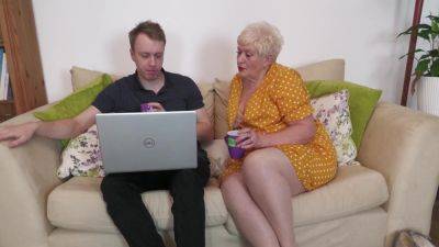 Granny rides the big piece of her nephew in out of this world homemade XXX on girlfriendsporn.net