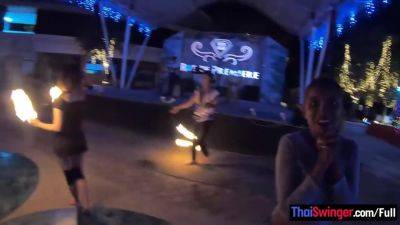 Amateur couple watches a fire show and has hot sex once back in the hotel - Thailand on girlfriendsporn.net