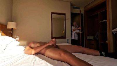 Surprised Hotel Maid Assists with Amateur Public Masturbation on girlfriendsporn.net